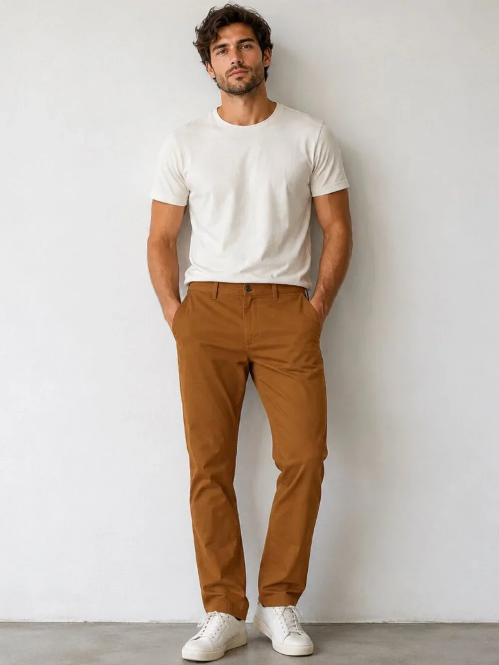 J. Crew Men Mercantile Flex Chino Pants Rust Straight Leg Cotton Size 32 x 32
